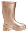 Dolce & Gabbana Rose Gold Rubber Pull On Rain BootsShoes