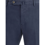 PT Torino Blue Cotton Casual Pants