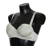 Dolce & Gabbana Green Balconcino Bra Floral Lace Underwear