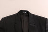 Dolce & Gabbana Gray Patterned Wool 3 Piece Slim Suit