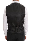 Dolce & Gabbana Gray Patterned Wool 3 Piece Slim Suit
