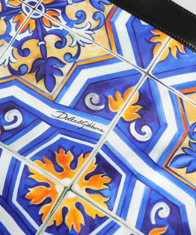 Dolce & Gabbana Multicolor Maiolica Print Tote Shoulder Strap Bag