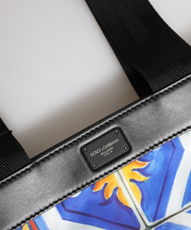 Dolce & Gabbana Multicolor Maiolica Print Tote Shoulder Strap Bag