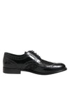 Dolce & Gabbana Black Leather Floral Lace Dress FormalShoes