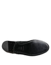 Dolce & Gabbana Black Leather Floral Lace Dress FormalShoes