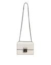 Dolce & Gabbana White Rosalia Small Calfskin Chain Shoulder Strap Bag