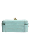 Dolce & Gabbana Mint Green Embossed Leather Padlock Shoulder Bag