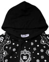 Dolce & Gabbana Black Bandana Hooded Men Sweatshirt Sweater