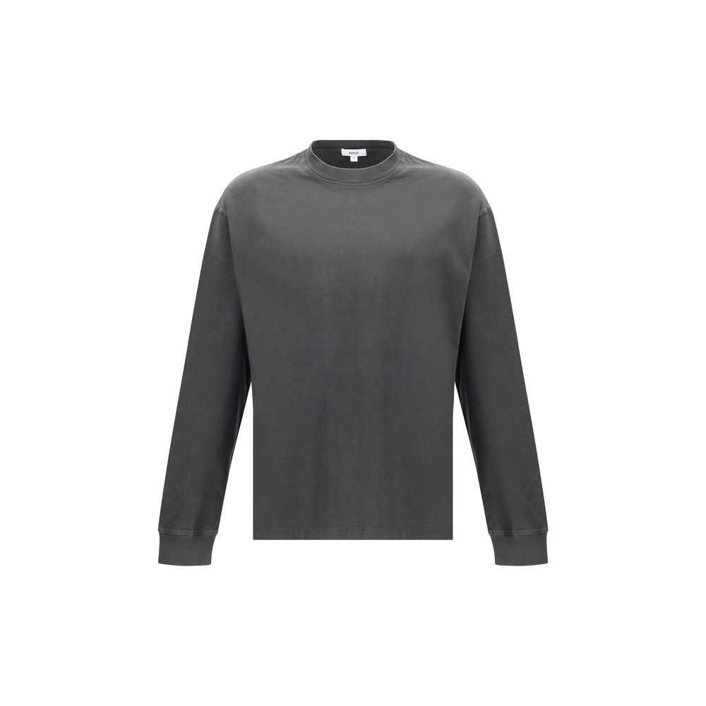 Agolde Long sleeve T-Shirt in gray for men, featuring a classic crew neck and relaxed fit. Ideal for layering or casual wear in cooler seasons.