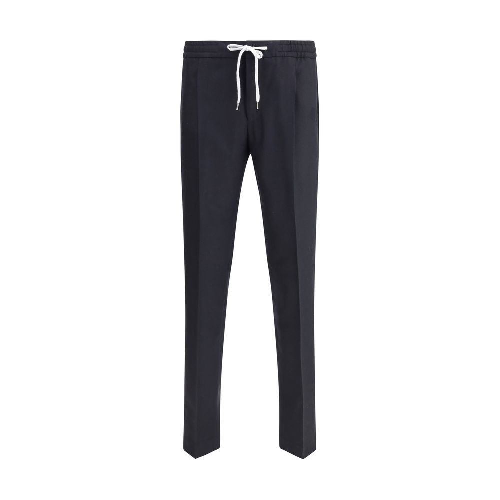 PT Torino Soft Pants in black with slim fit and white drawstring, ideal for casual menswear in size IT46 S.