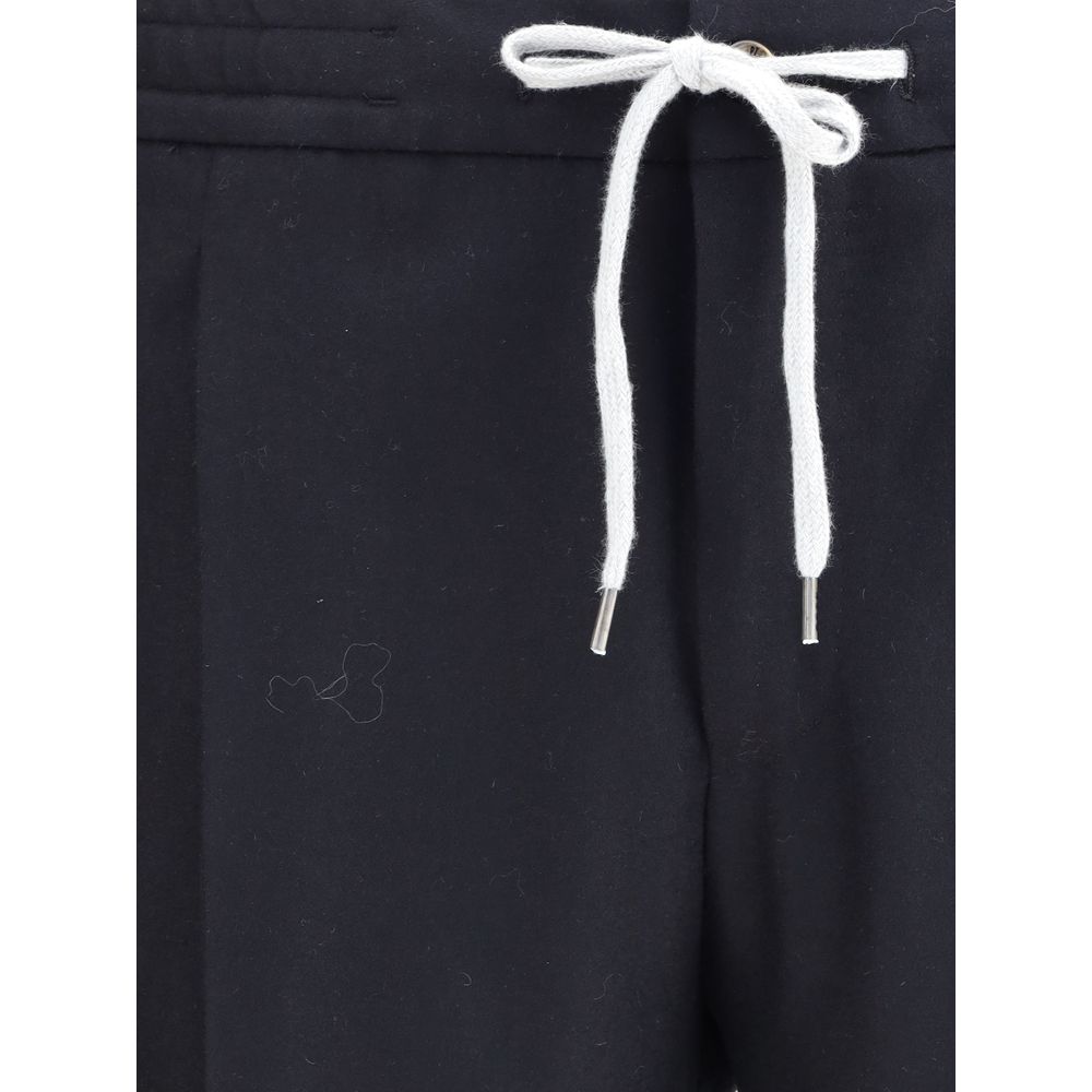 Close-up of PT Torino Soft Pants waistband showing white drawstring and fine fabric texture, highlighting premium casual design.