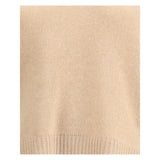 Close-up of Fabiana Filippi Cashmere Sweater fabric texture in beige, showcasing premium knit quality and softness.