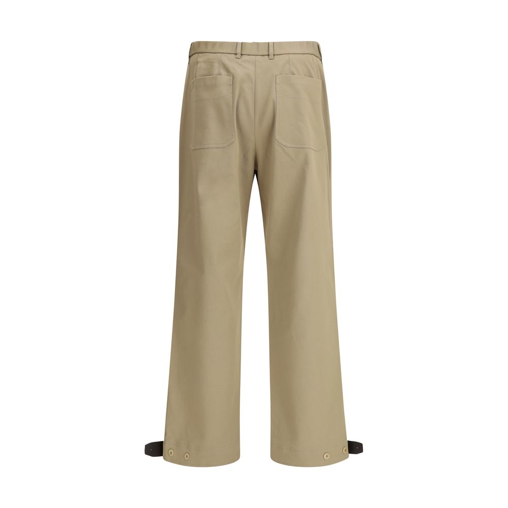Back view of Brioni Cargo Pants featuring rear patch pockets and adjustable strap details at the hem for a tailored fit.