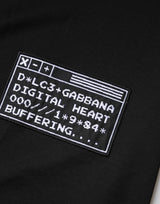 Dolce & Gabbana Black Logo Patch Cotton Crew Neck T-shirt
