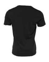 Dolce & Gabbana Black DG Crew Devotion Cotton Crew Neck T-shirt