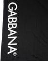 Dolce & Gabbana Black Logo Print Cotton Men Crew Neck T-shirt