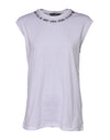 Dolce & Gabbana White Cotton Sleeveless Printed Tank T-shirt