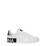 Dolce & Gabbana White Leather Low Top Sneakers