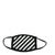 Off-White Black Cotton Facemasks