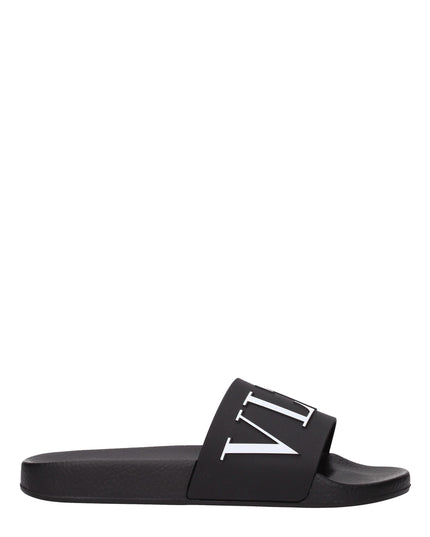 Valentino Garavani Black Cotton Slippers Sandals