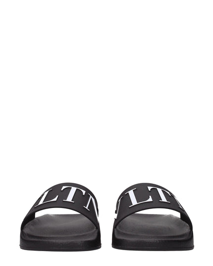 Valentino Garavani Black Cotton Slippers Sandals