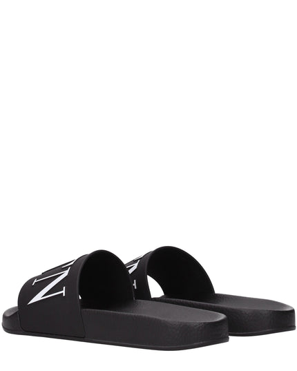 Valentino Garavani Black Cotton Slippers Sandals