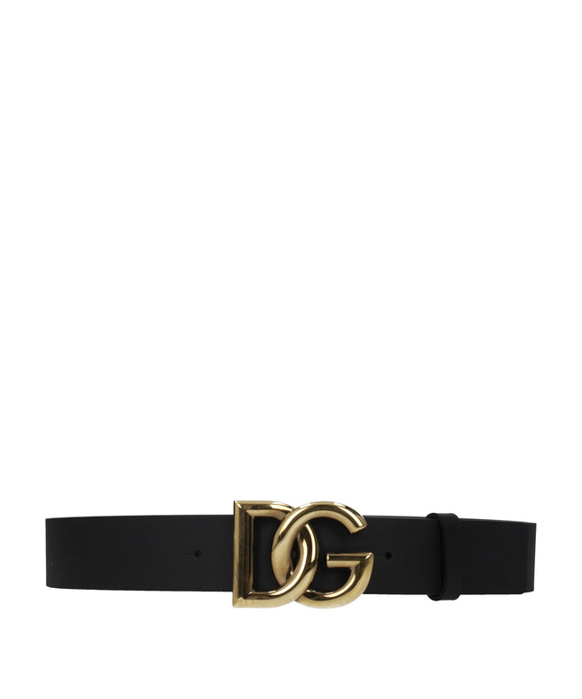 Dolce & Gabbana Black Leather Regular Belts