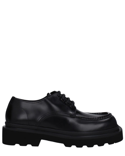 Dolce & Gabbana Black Leather Oxfords And Derbies