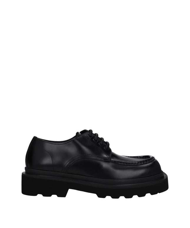 Dolce & Gabbana Black Leather Oxfords And Derbies