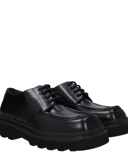Dolce & Gabbana Black Leather Oxfords And Derbies
