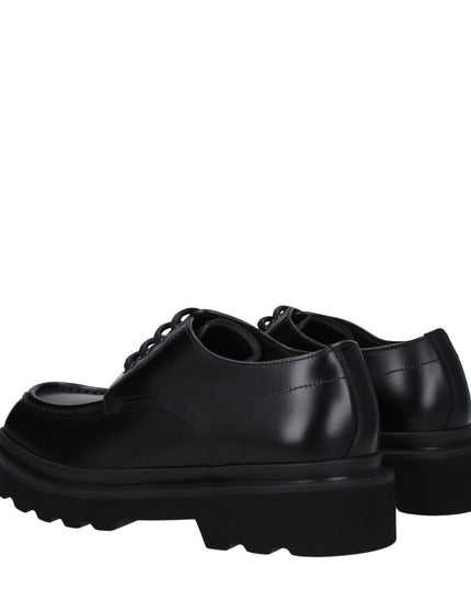 Dolce & Gabbana Black Leather Oxfords And Derbies