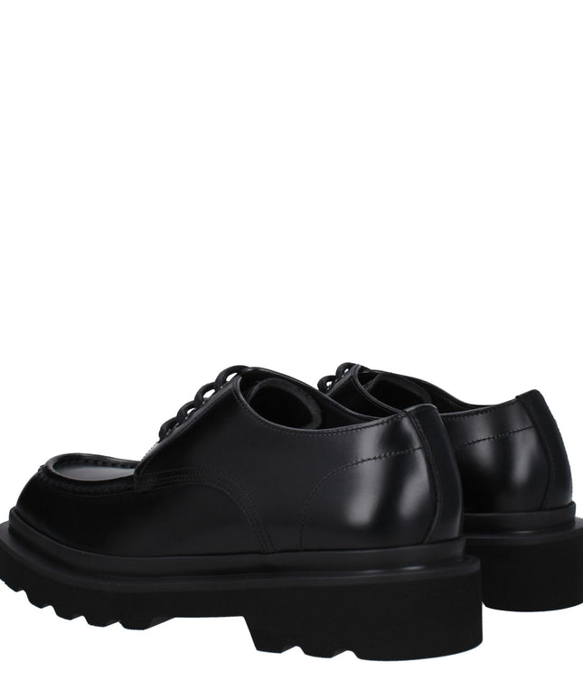 Dolce & Gabbana Black Leather Oxfords And Derbies
