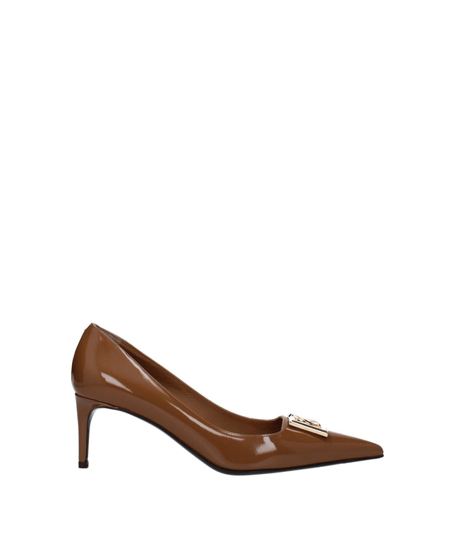 Dolce & Gabbana Brown Leather High Heel Pumps
