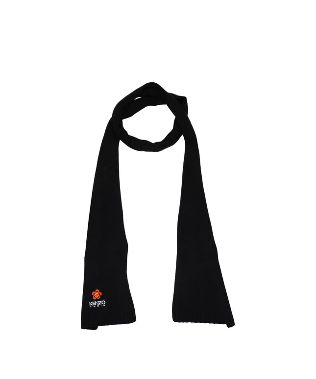 Kenzo Black Wool Scarves