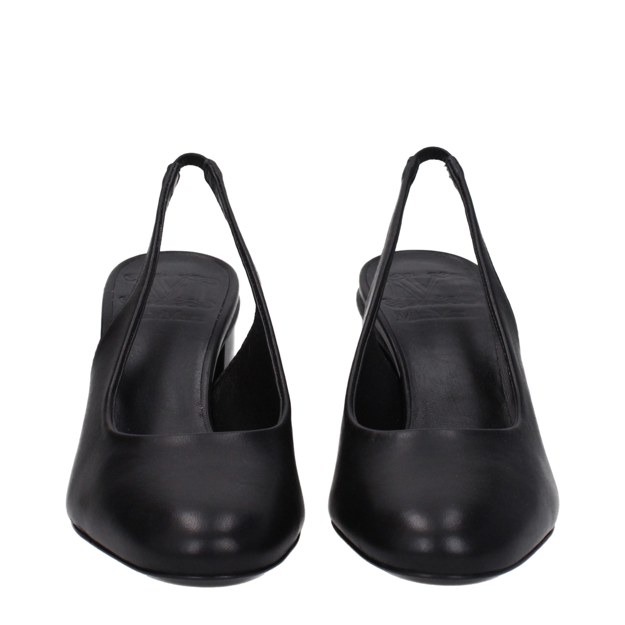 Max Mara Black Leather High Heel Pumps