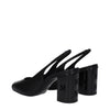 Max Mara Black Leather High Heel Pumps
