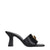 Versace Black Leather Stiletto Heels Sandals