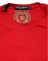 Dolce & Gabbana Red Cotton Crew Neck Short Sleeves Top T-shirt
