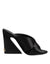 Dolce & Gabbana Black Logo KEIRA Satin Slides Sandals Shoes