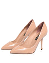 Dolce & Gabbana Beige Patent Leather Stiletto Heel PumpShoes