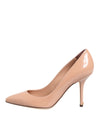 Dolce & Gabbana Beige Patent Leather Stiletto Heel PumpShoes