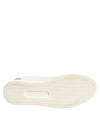 Dolce & Gabbana White Pink Leather Low Top Sneakers Shoes