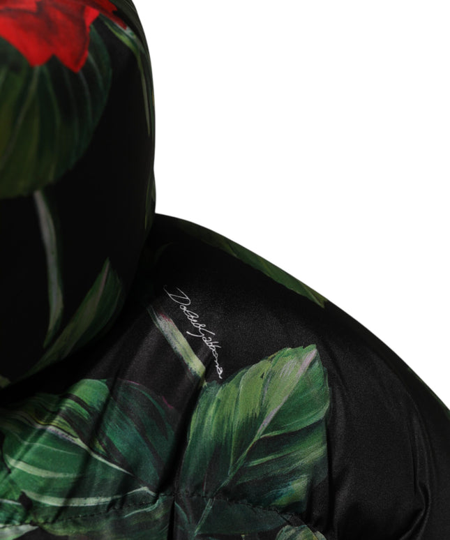 Dolce & Gabbana Multicolor Floral Puffer Coat Full Zip Jacket