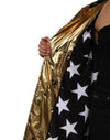Dolce & Gabbana Gold Hooded Long Sleeves Trench Coat Jacket