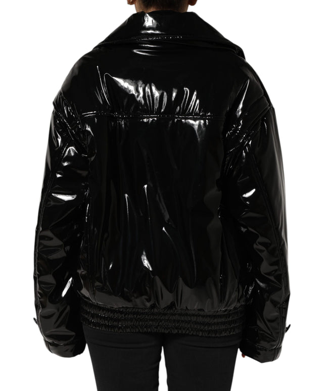 Dolce & Gabbana Polyester Black Quilted Puffer Coat  Jacket