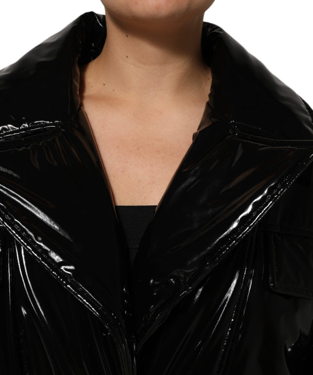 Dolce & Gabbana Polyester Black Quilted Puffer Coat  Jacket