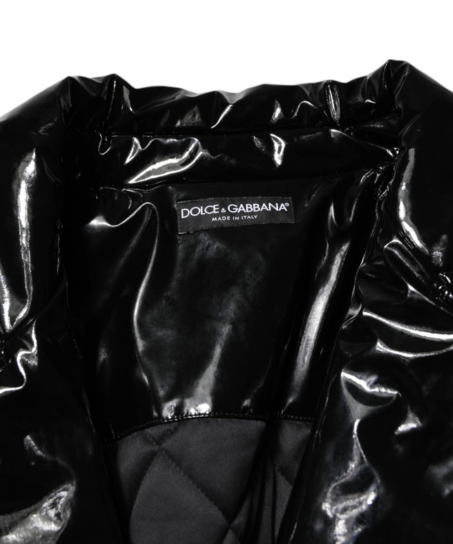 Dolce & Gabbana Polyester Black Quilted Puffer Coat  Jacket