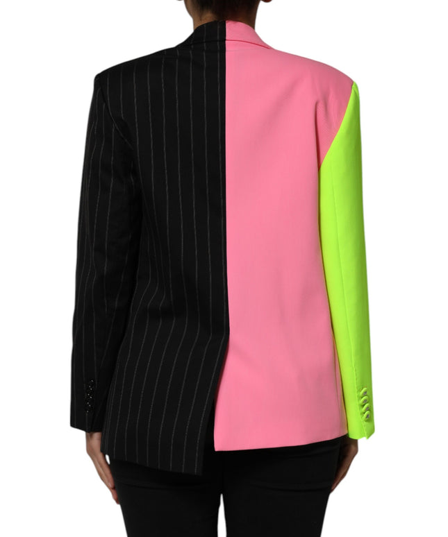 Dolce & Gabbana Multicolor Patchwork Embellished Coat Jacket