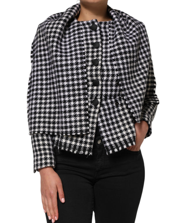 Dolce & Gabbana Multicolor Wool Monochrome Patterned Jacket