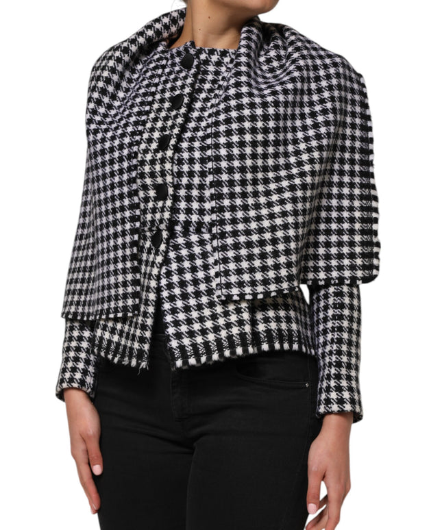 Dolce & Gabbana Multicolor Wool Monochrome Patterned Jacket